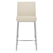 Taburete Polipiel Cromo - Pacino Crema