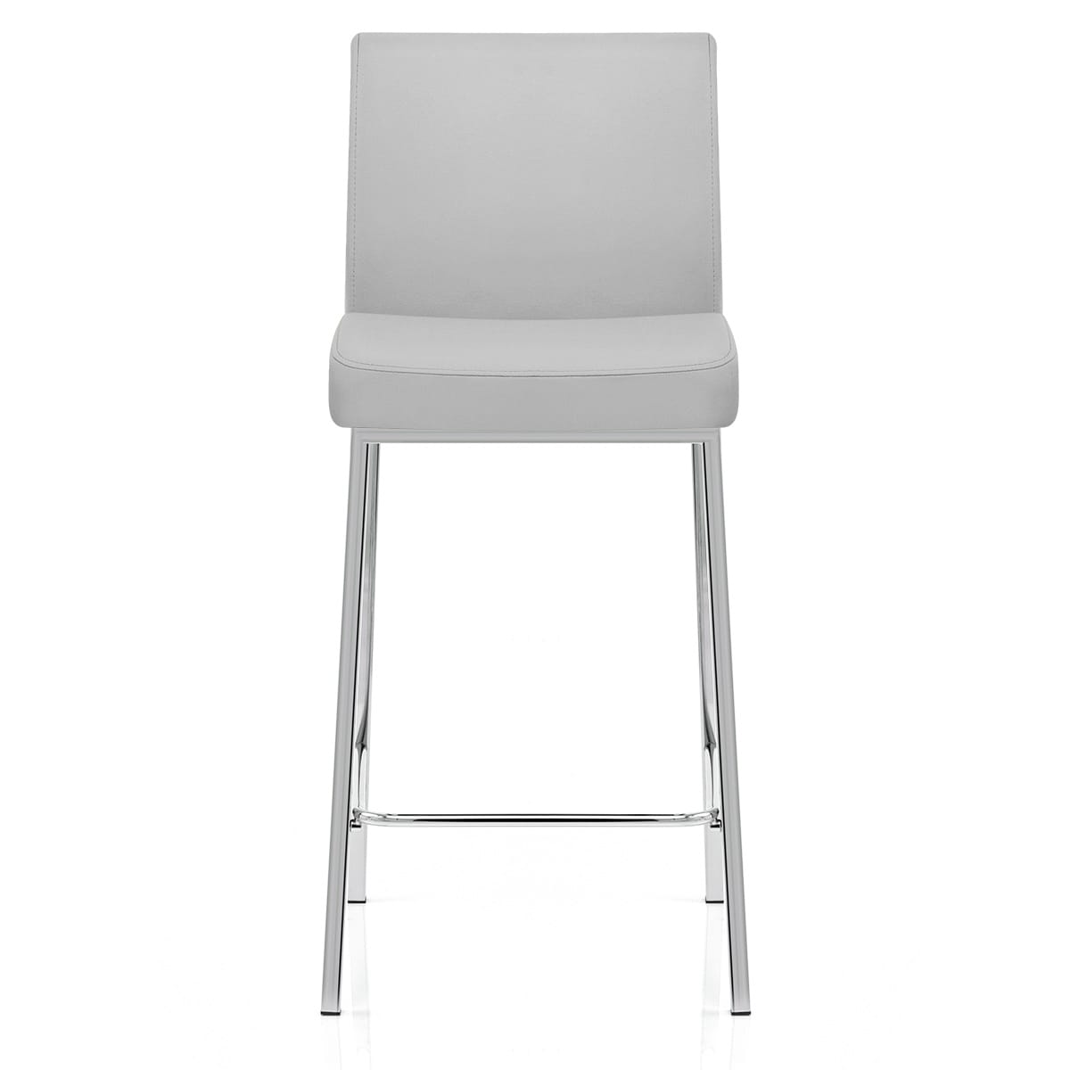 Taburete Polipiel Cromo - Pacino Gris