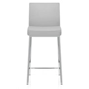 Taburete Polipiel Cromo - Pacino Gris