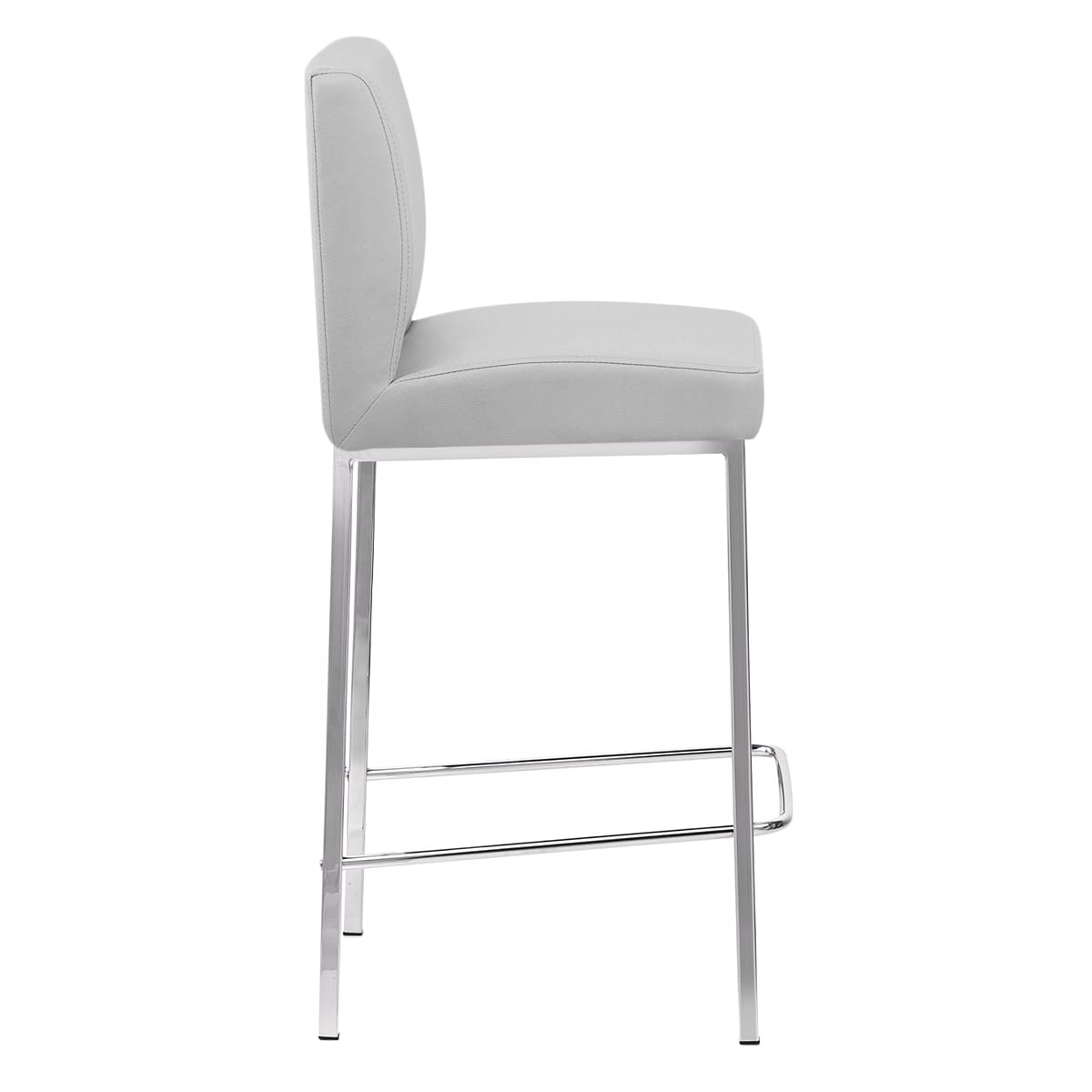 Taburete Polipiel Cromo - Pacino Gris