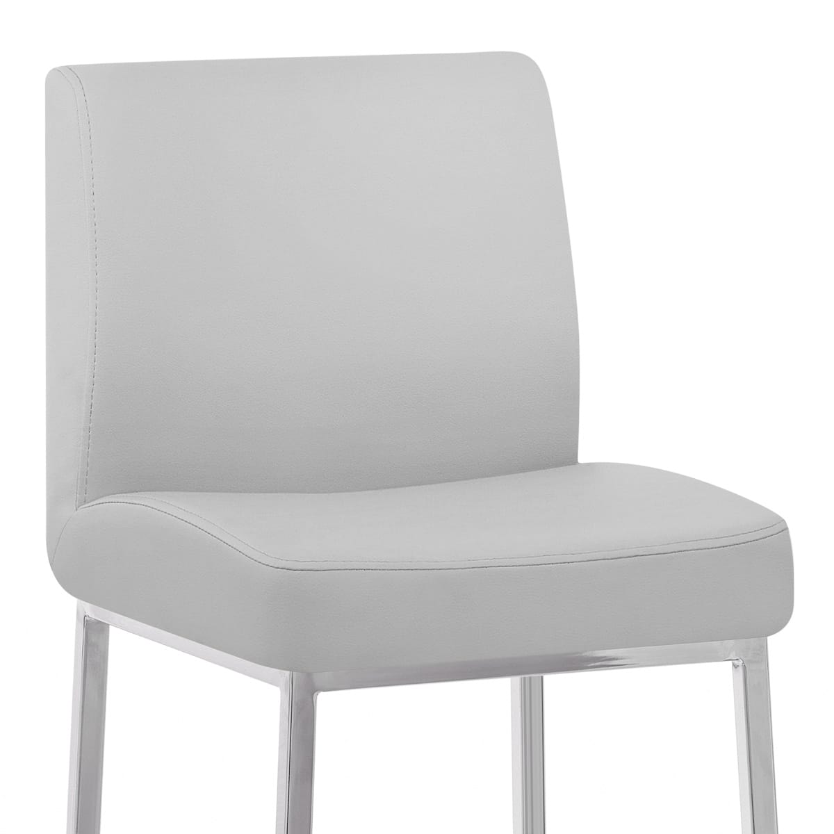 Taburete Polipiel Cromo - Pacino Gris