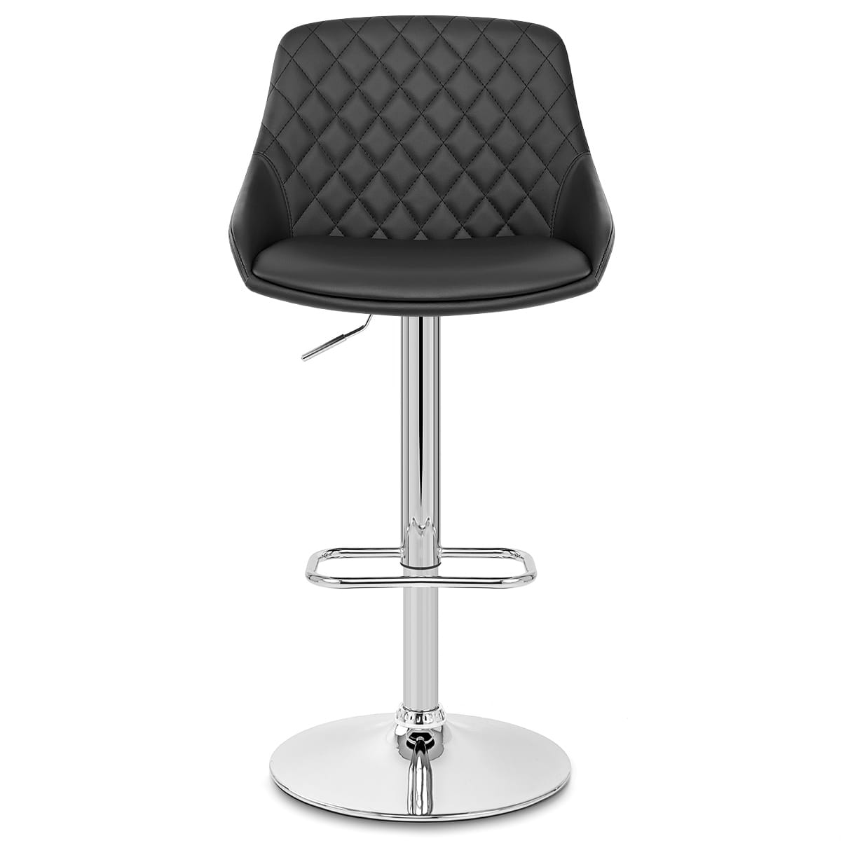 Taburete Polipiel Cromo - Palace Negro
