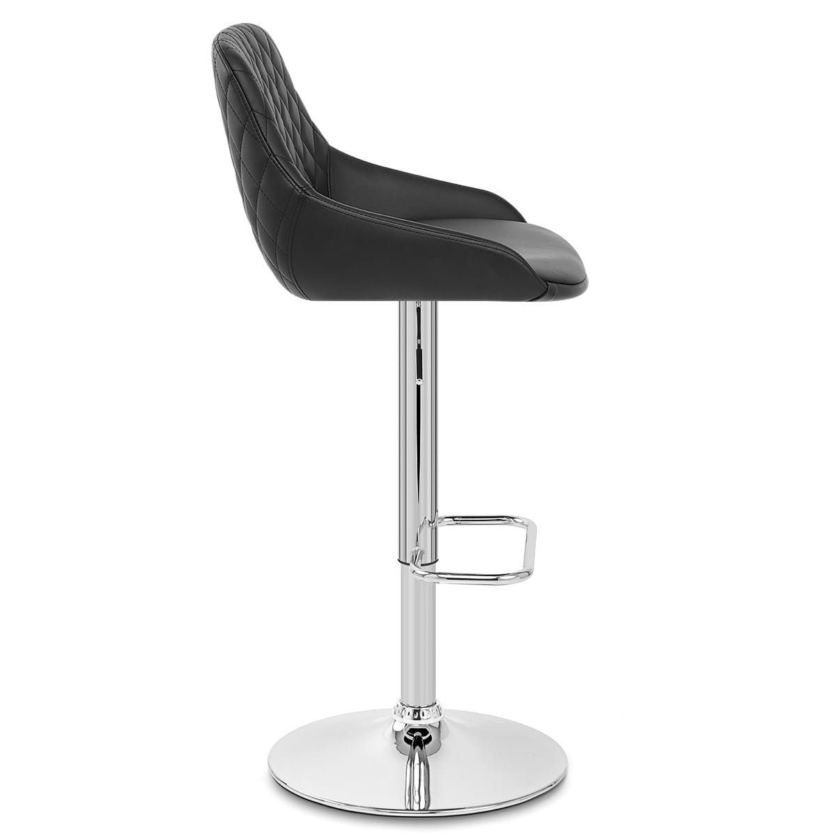 Taburete Polipiel Cromo - Palace Negro