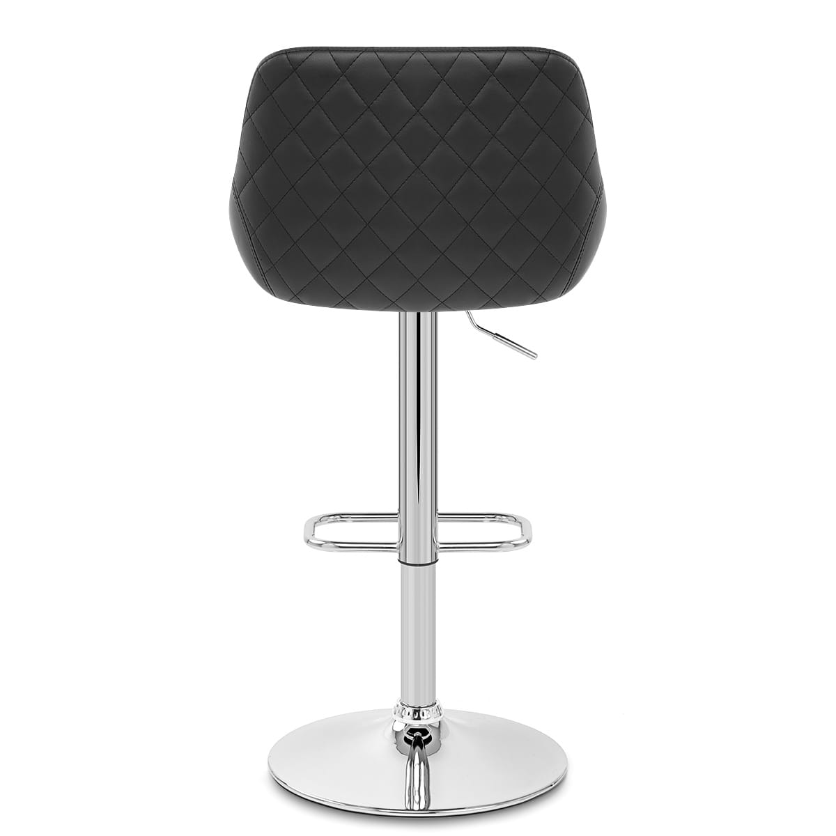 Taburete Polipiel Cromo - Palace Negro