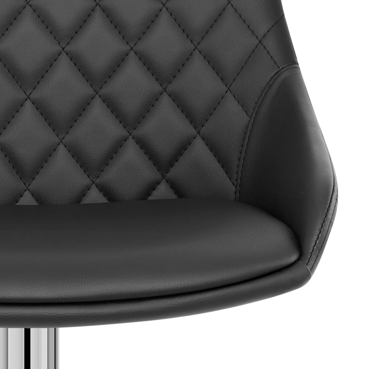 Taburete Polipiel Cromo - Palace Negro