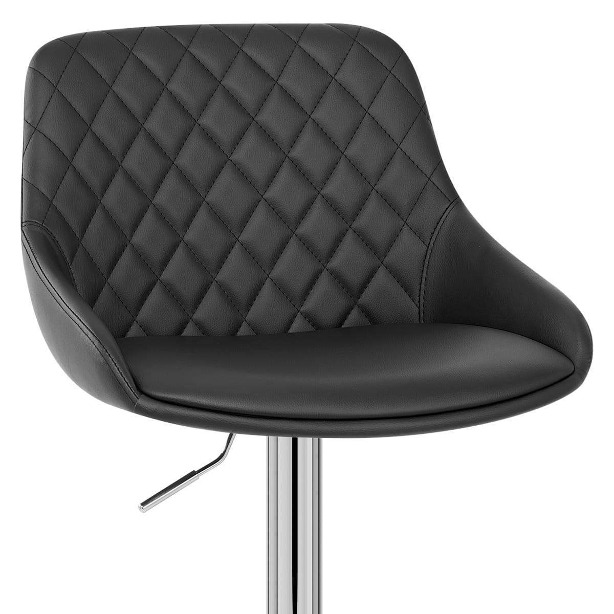 Taburete Polipiel Cromo - Palace Negro
