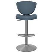 Taburete Cuero Auténtico - Pearl Azul