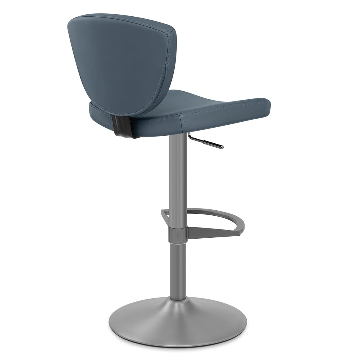 Taburete Cuero Auténtico - Pearl Azul