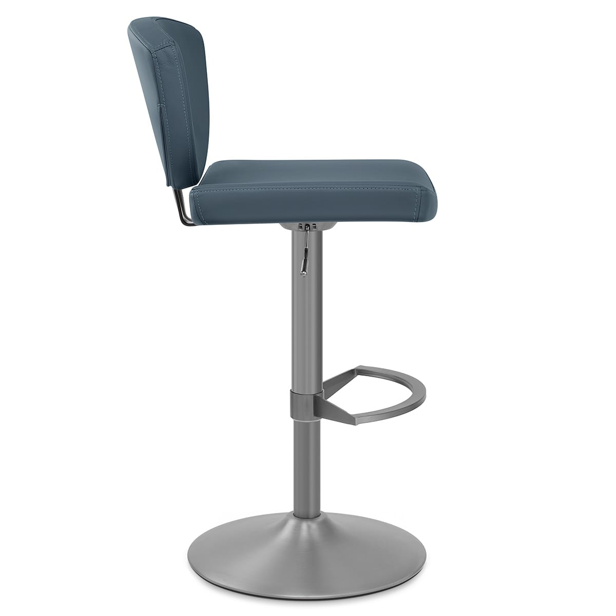 Taburete Cuero Auténtico - Pearl Azul