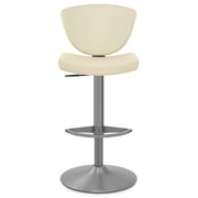 Taburete Cuero Auténtico - Pearl Crema