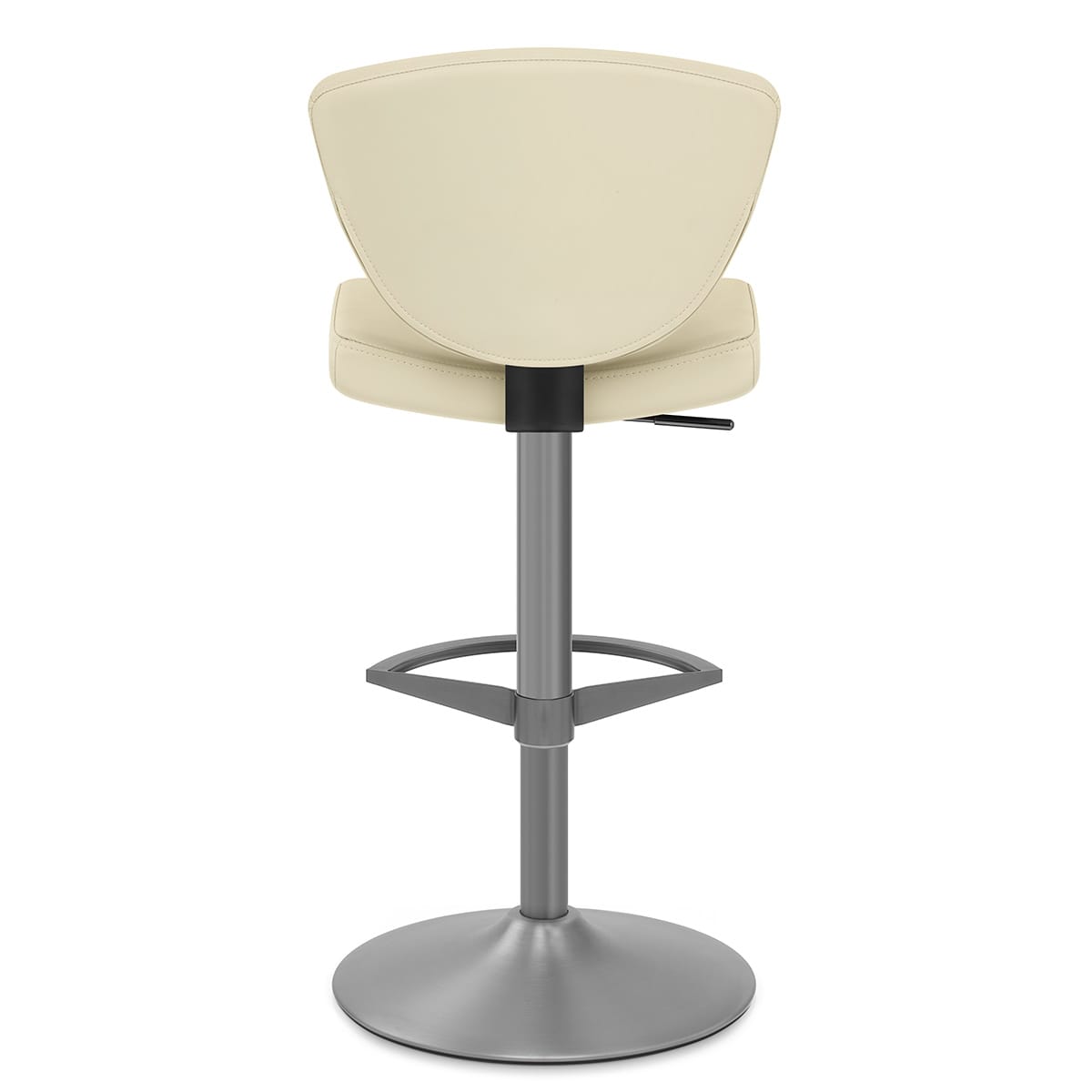 Taburete Cuero Auténtico - Pearl Crema