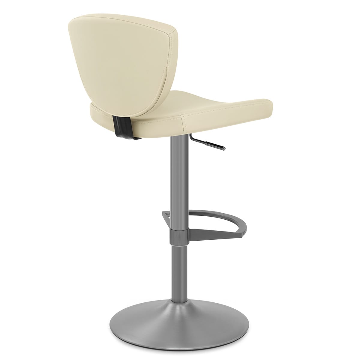 Taburete Cuero Auténtico - Pearl Crema
