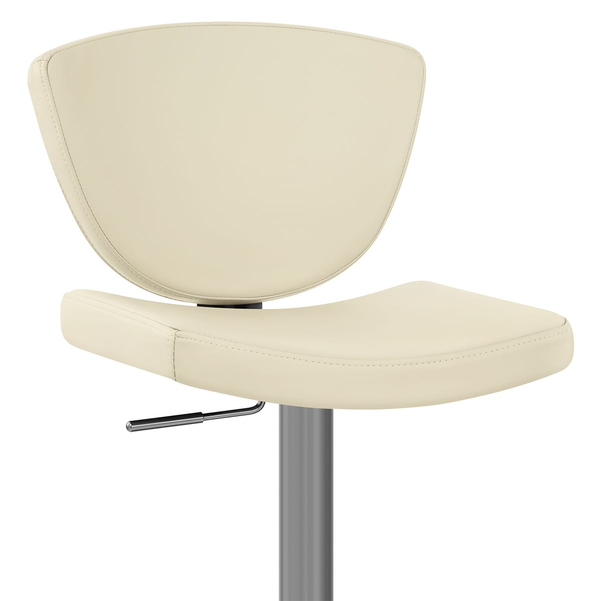 Taburete Cuero Auténtico - Pearl Crema