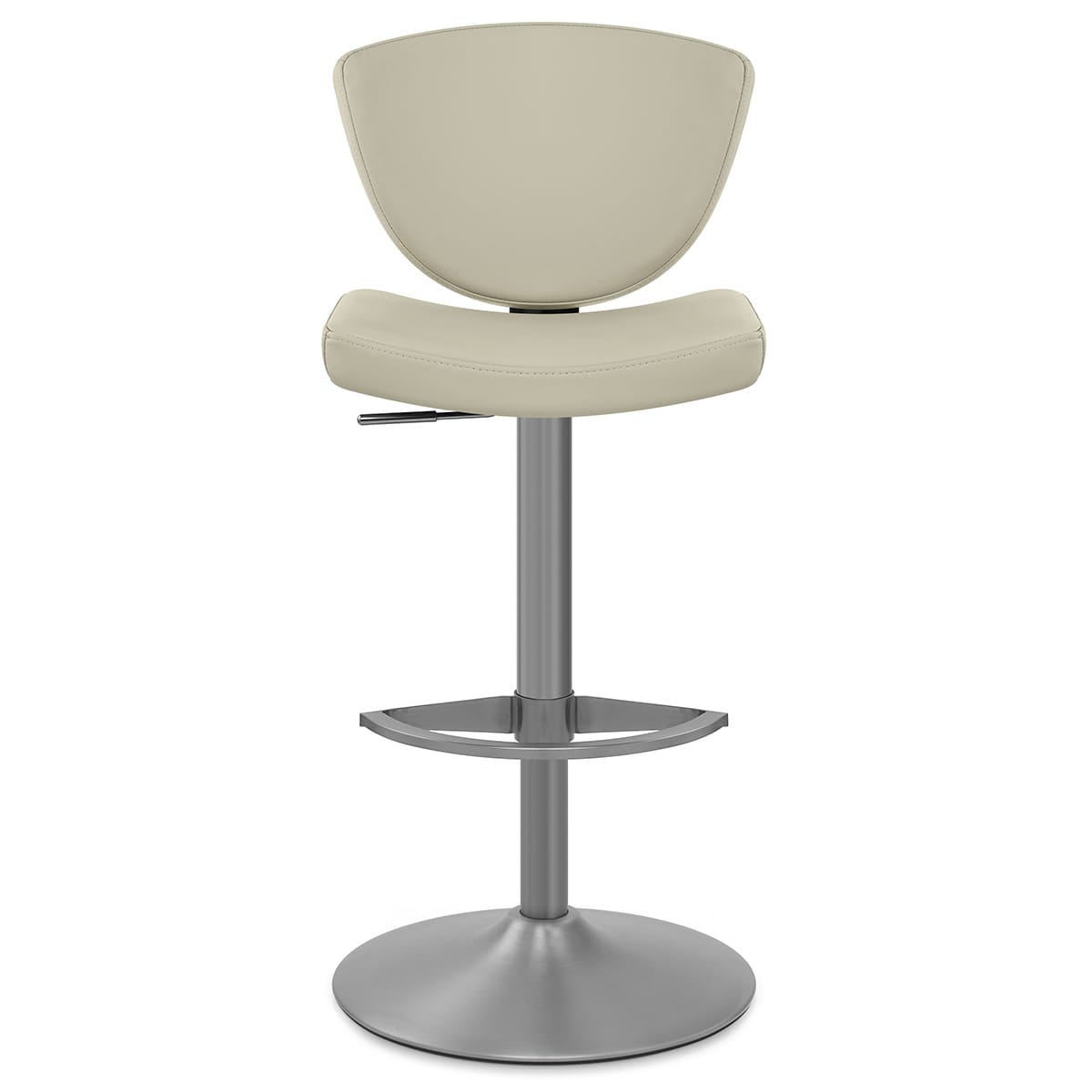 Taburete Cuero Auténtico - Pearl Gris Pardo