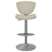 Taburete Cuero Auténtico - Pearl Gris Pardo