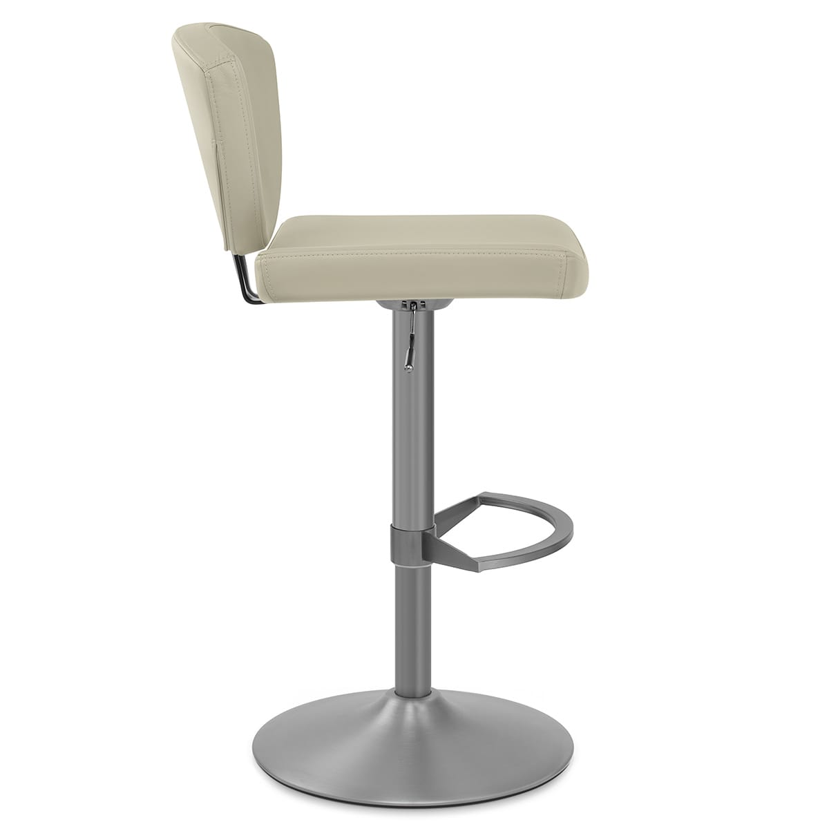 Taburete Cuero Auténtico - Pearl Gris Pardo