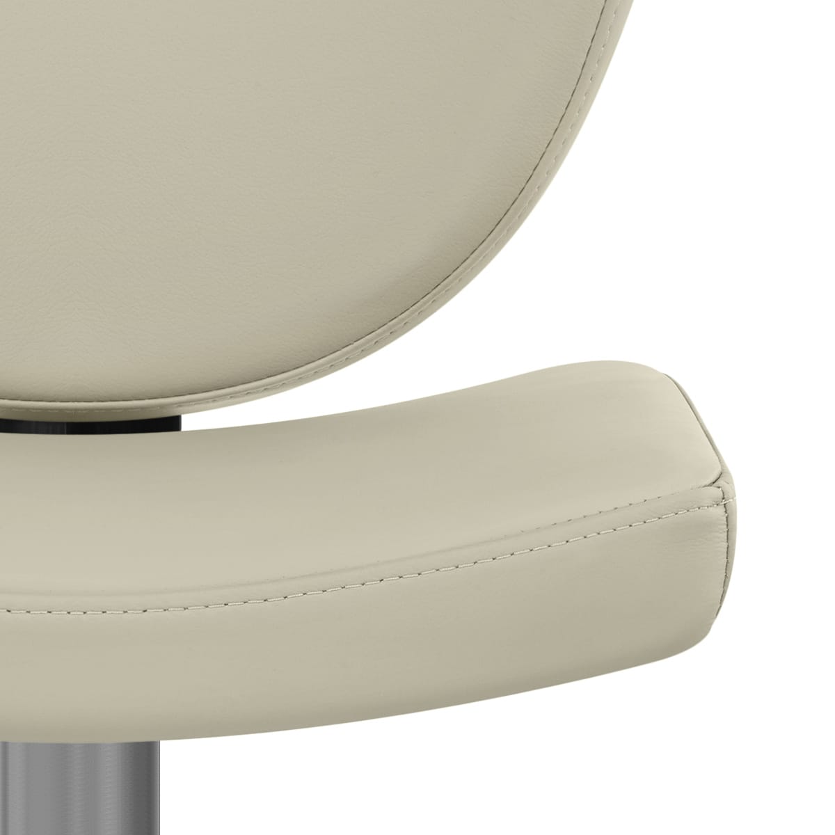 Taburete Cuero Auténtico - Pearl Gris Pardo