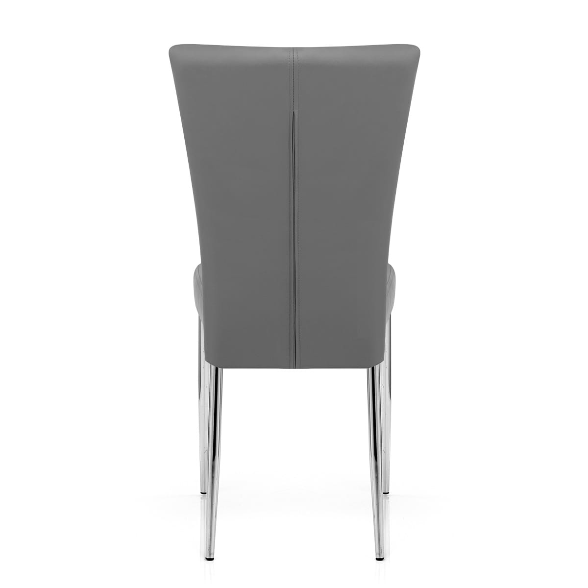 Silla Cuero Sintético Cromo - Picasso Gris