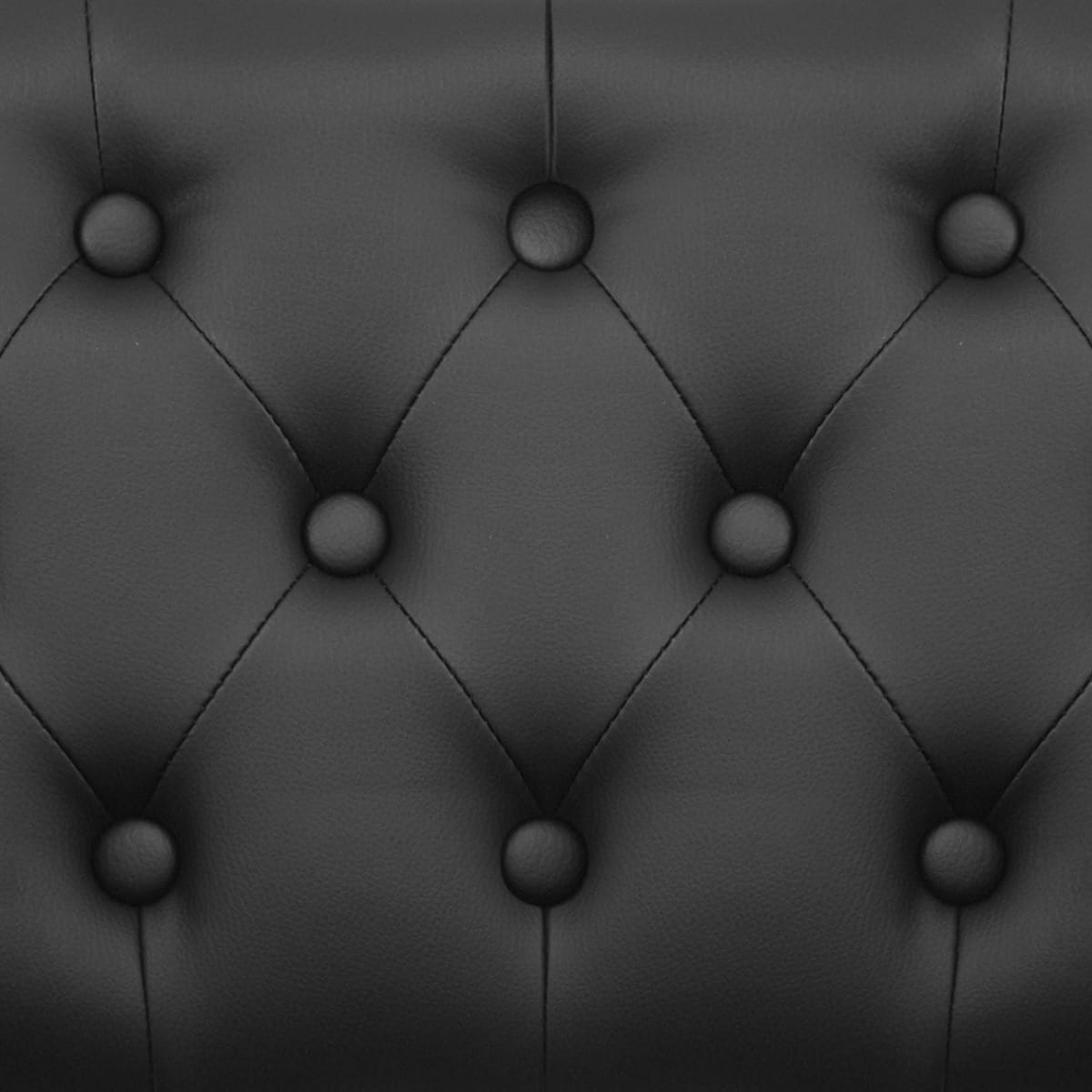 Taburete Polipiel Cromo - Polaris Negro