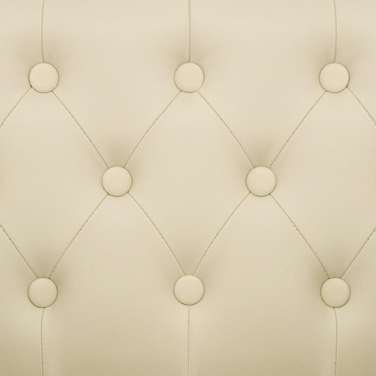 Taburete Polipiel Cromo - Polaris Crema