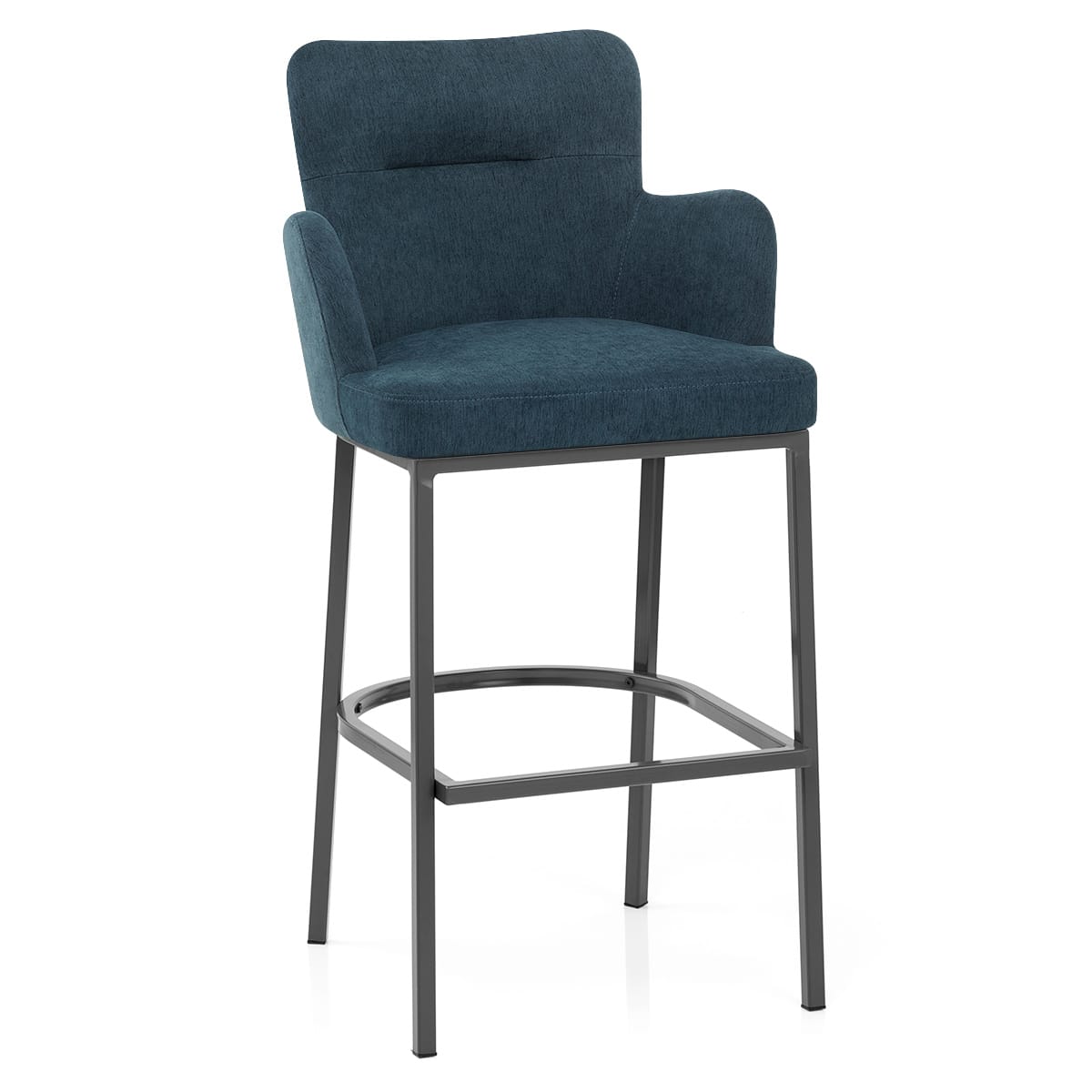 Taburete Tela Metal - Porter Azul
