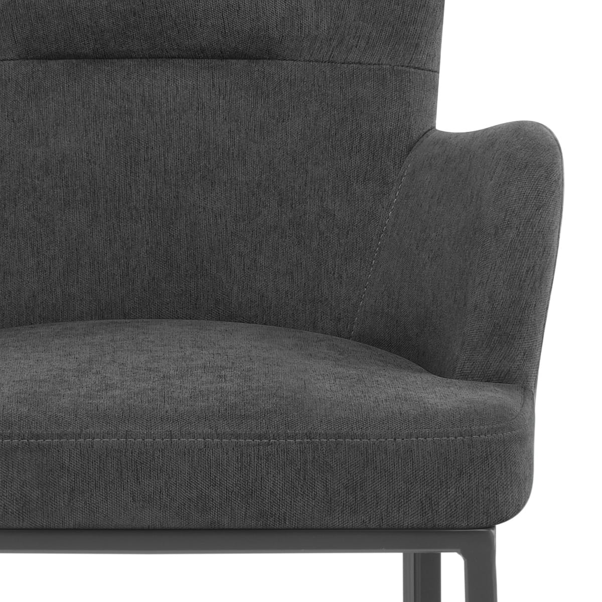 Taburete Tela Metal - Porter Gris Oscuro