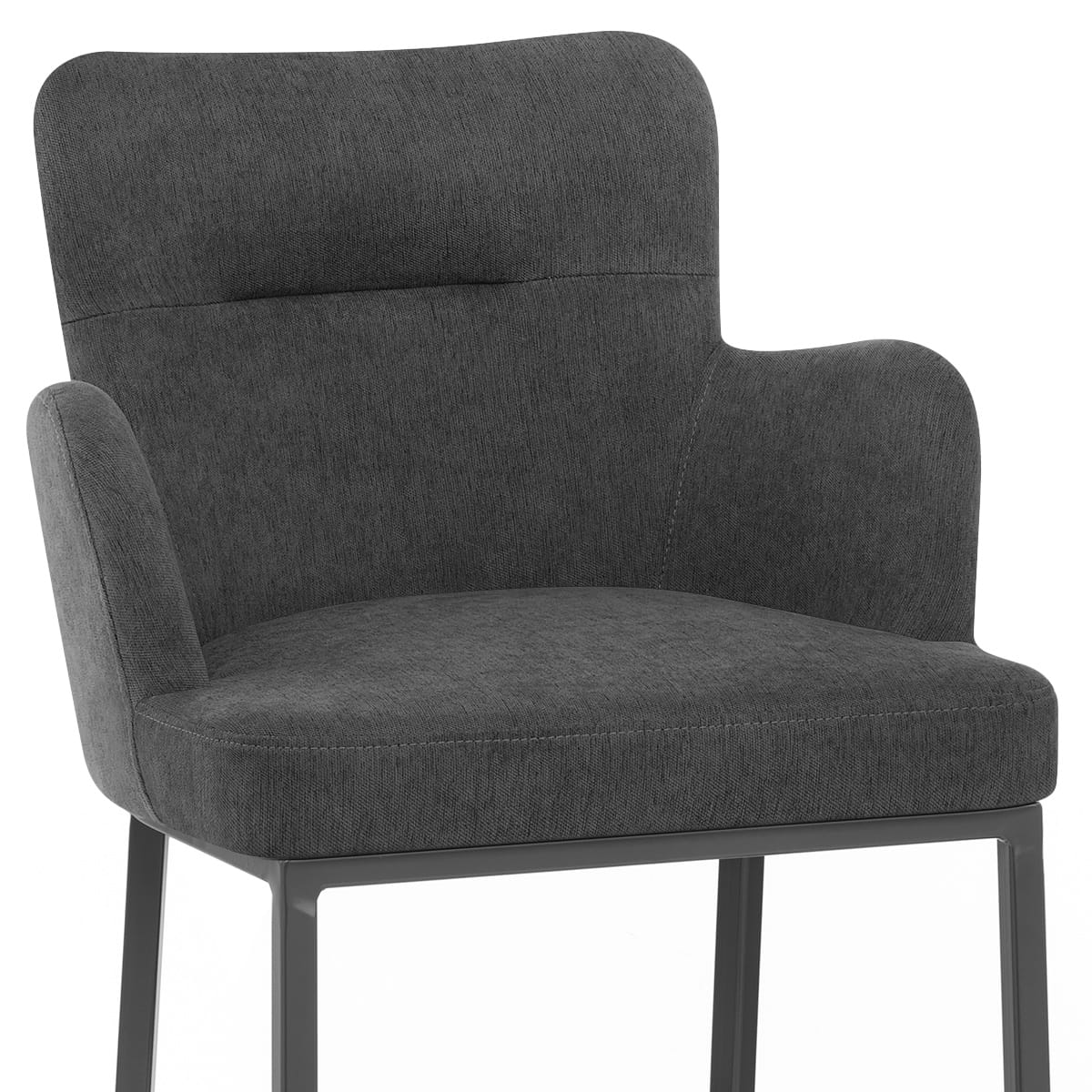 Taburete Tela Metal - Porter Gris Oscuro