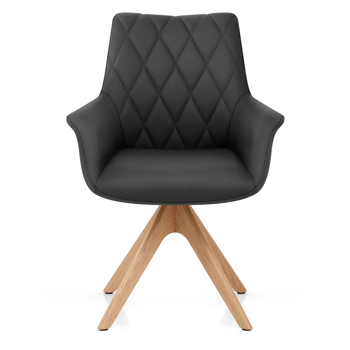 Silla Cuero Auténtico Roble - Portobello Negro