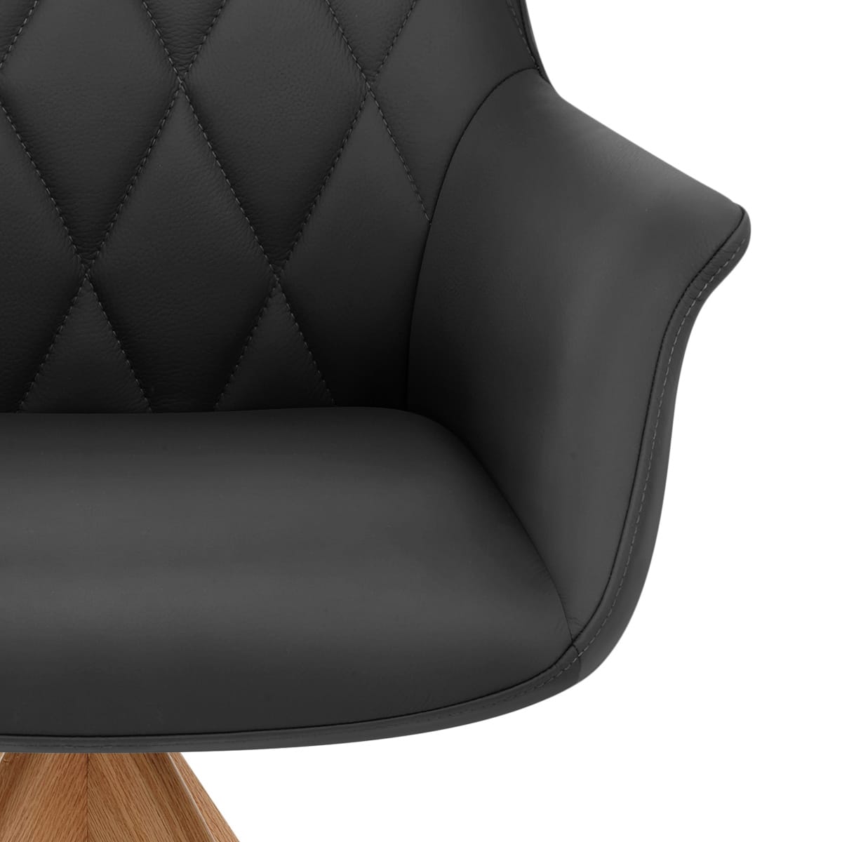 Silla Cuero Auténtico Roble - Portobello Negro
