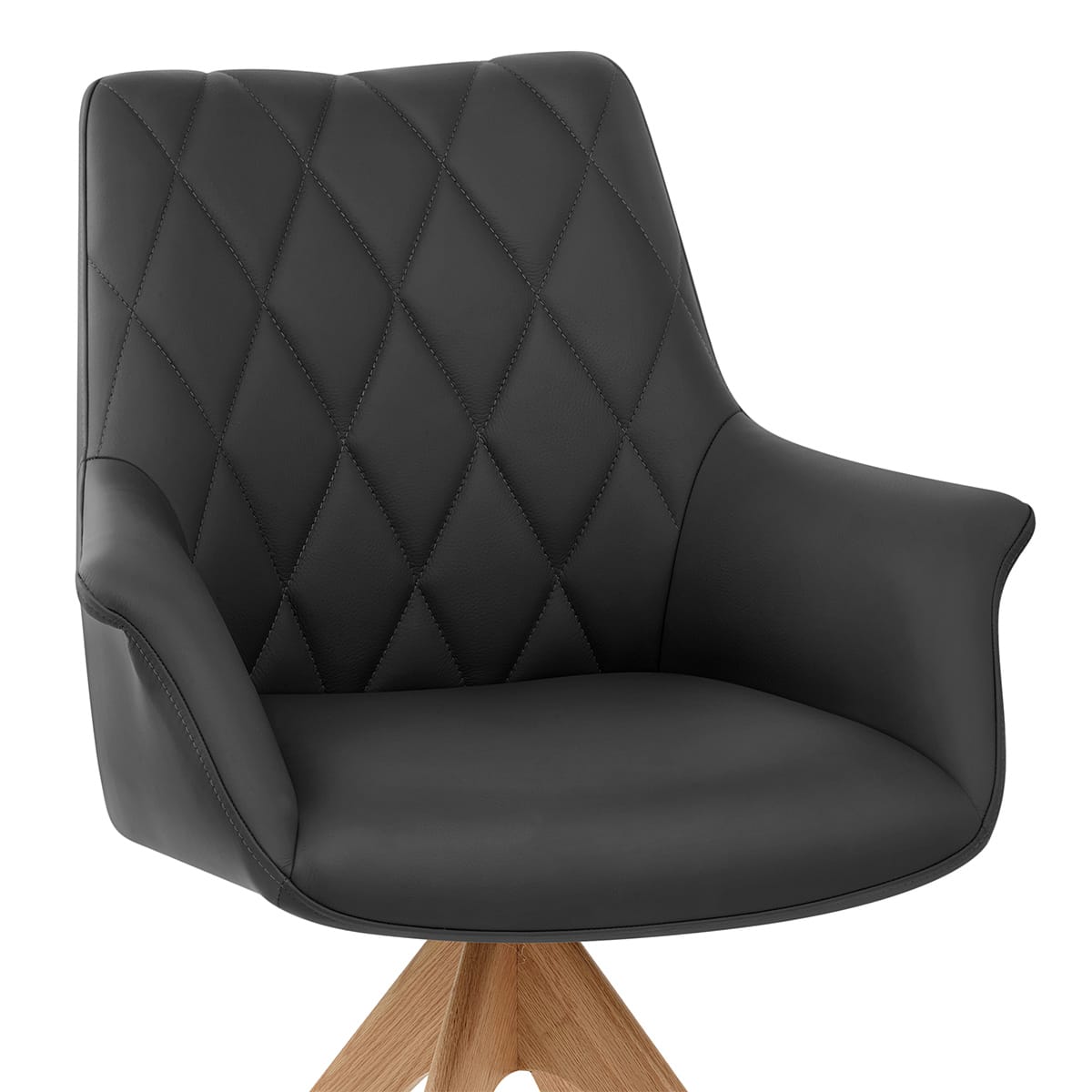 Silla Cuero Auténtico Roble - Portobello Negro