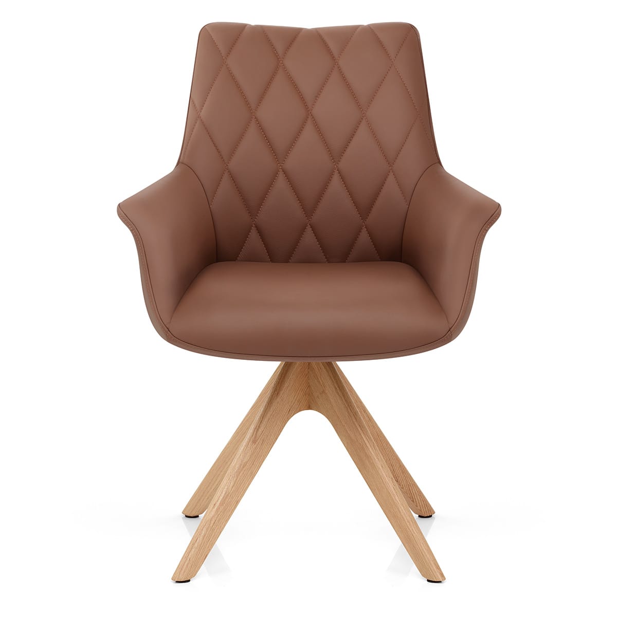 Silla Cuero Auténtico Roble - Portobello Marrón