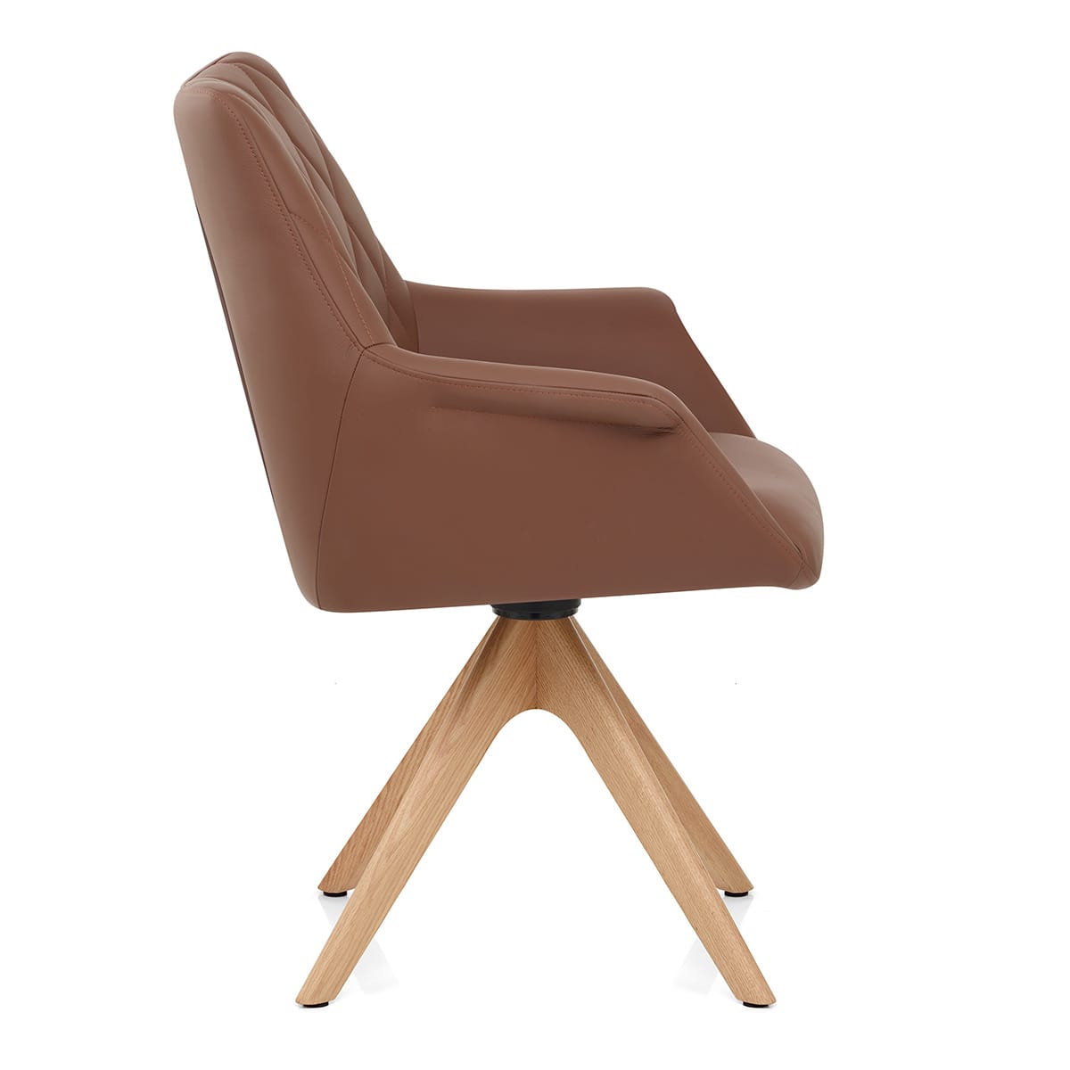 Silla Cuero Auténtico Roble - Portobello Marrón