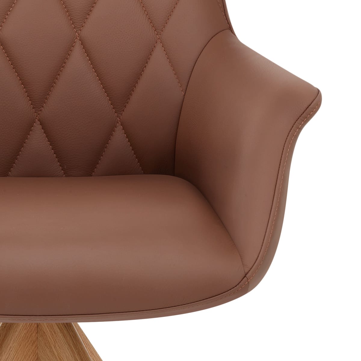 Silla Cuero Auténtico Roble - Portobello Marrón