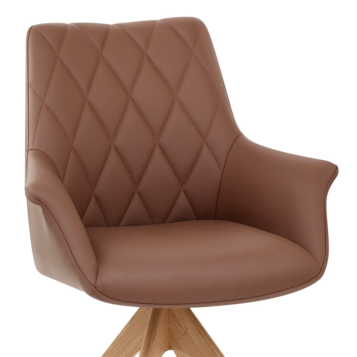 Silla Cuero Auténtico Roble - Portobello Marrón