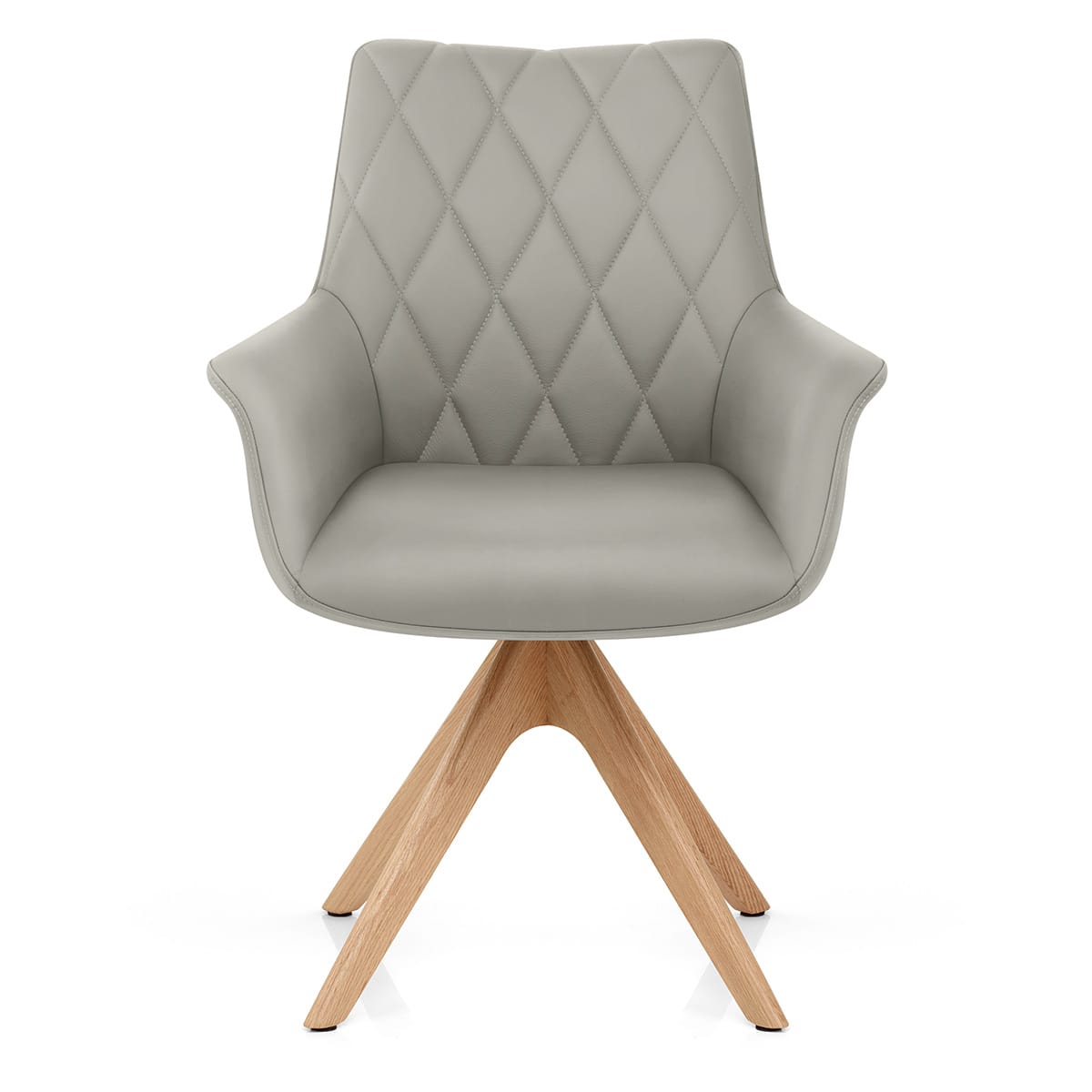 Silla Cuero Auténtico Roble - Portobello Gris