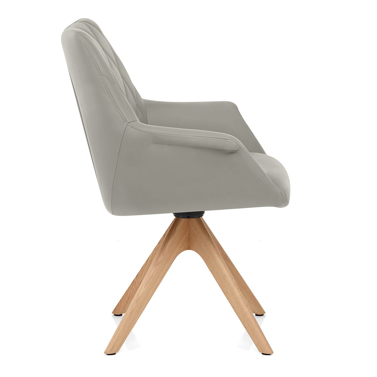 Silla Cuero Auténtico Roble - Portobello Gris