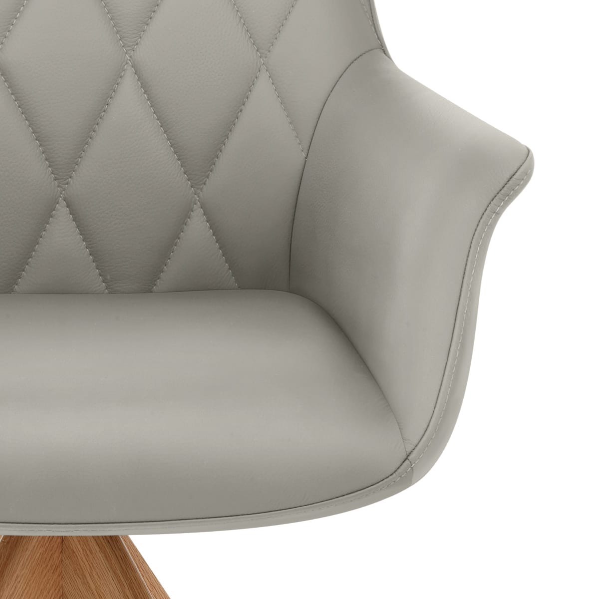 Silla Cuero Auténtico Roble - Portobello Gris