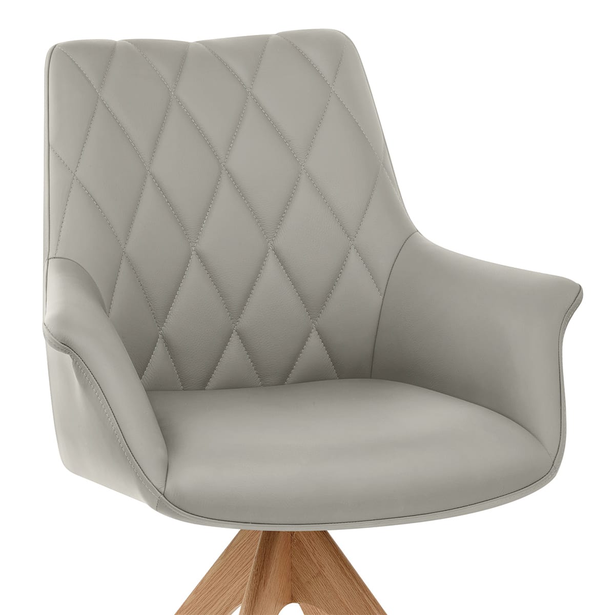 Silla Cuero Auténtico Roble - Portobello Gris