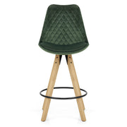 Taburete Terciopelo Madera - Prism Verde