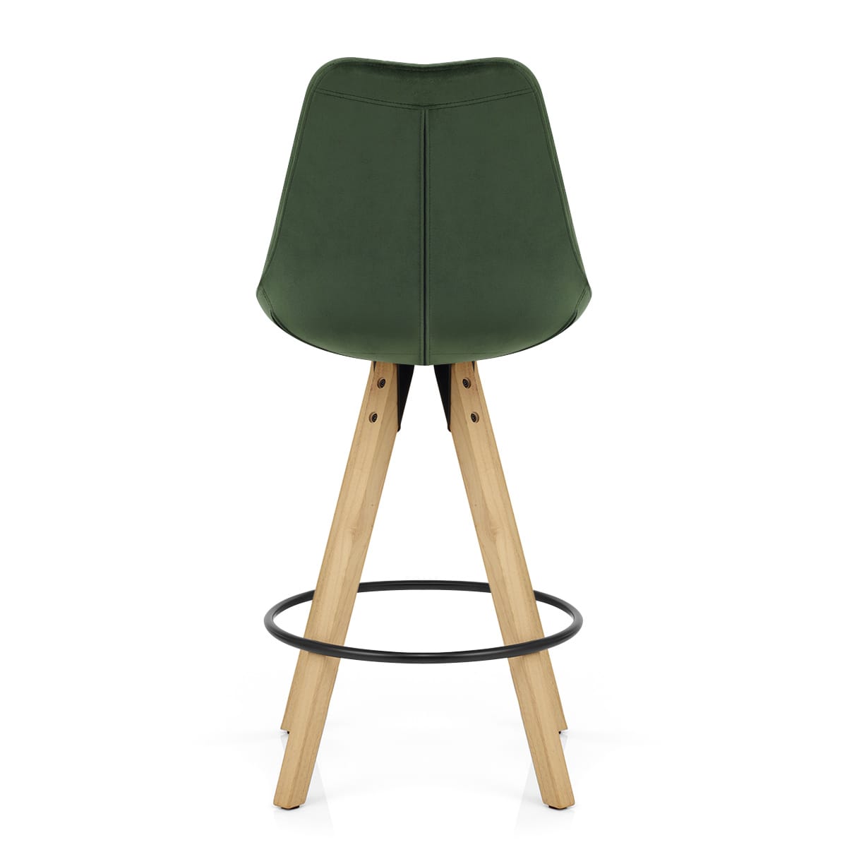 Taburete Terciopelo Madera - Prism Verde