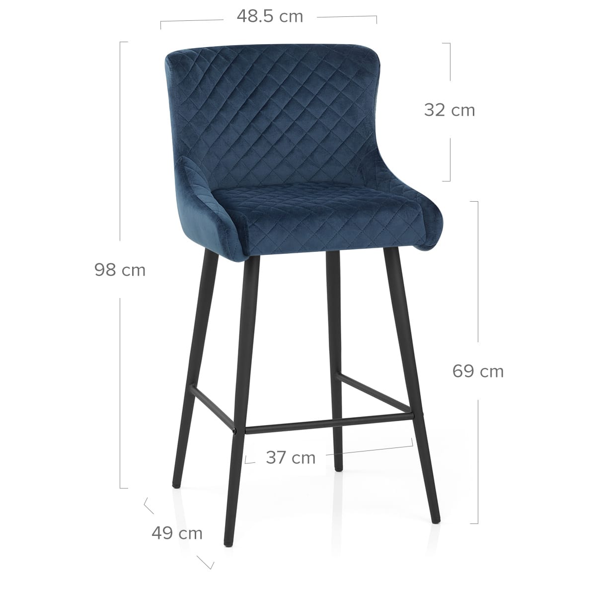 Taburete Terciopelo - Provence Azul