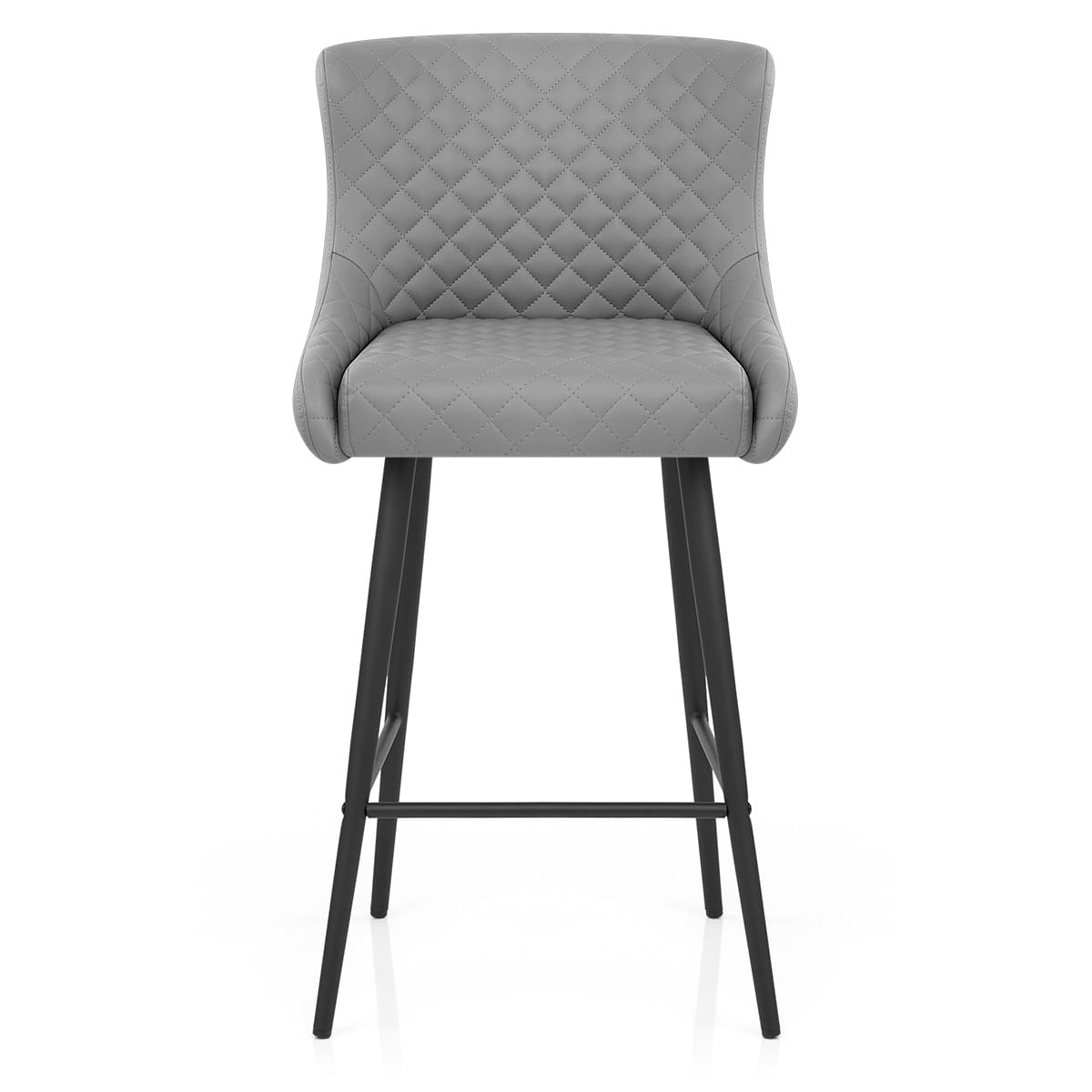 Taburete Polipiel Metal - Provence Gris