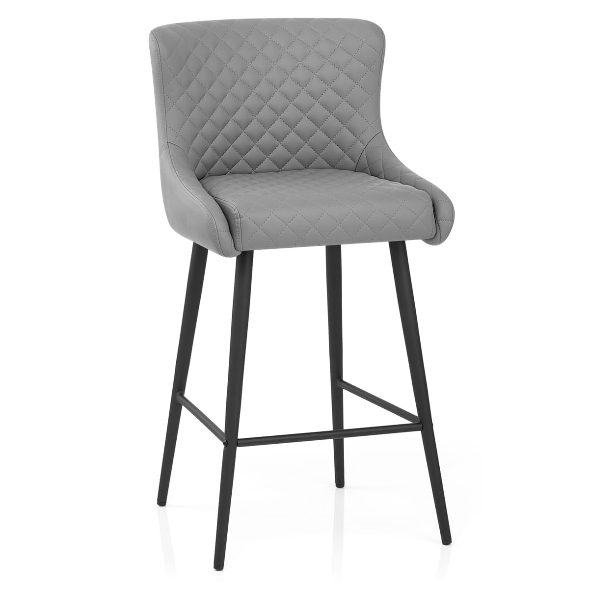 Taburete Polipiel Metal - Provence Gris