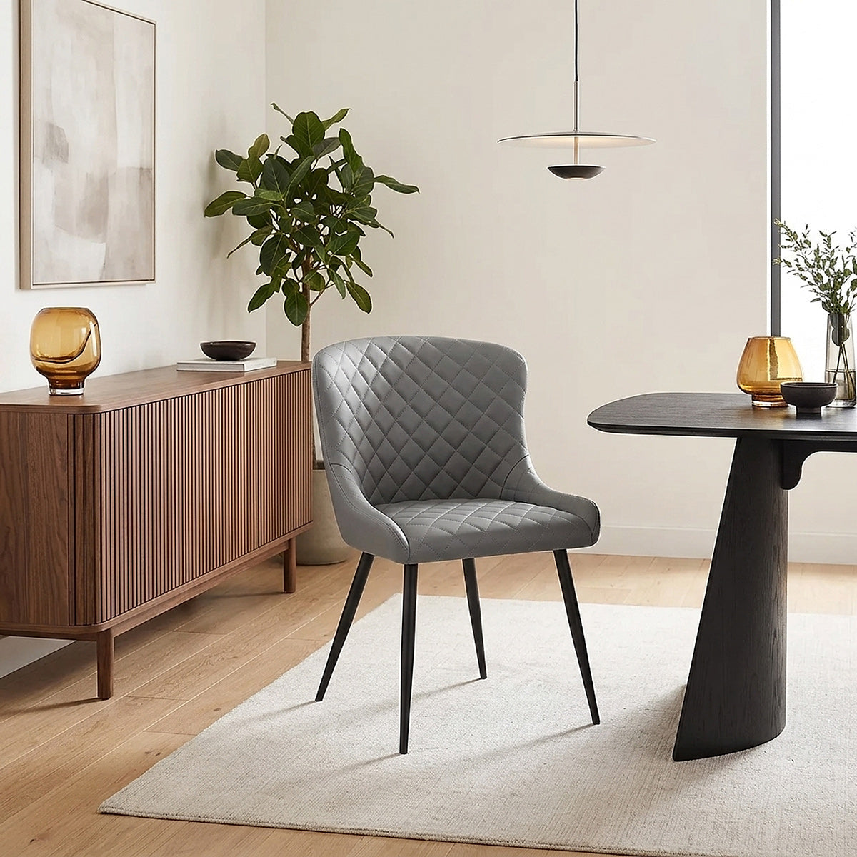 Silla Polipiel Metal - Provence Gris