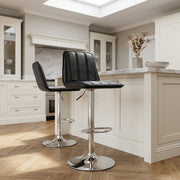 Taburete Polipiel Cromo - Pulse Negro