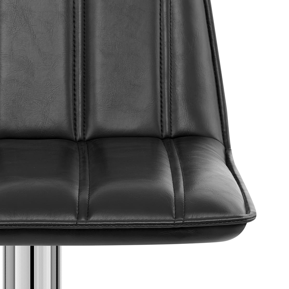 Taburete Polipiel Cromo - Pulse Negro