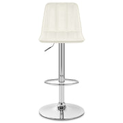 Taburete Polipiel Cromo - Pulse Crema