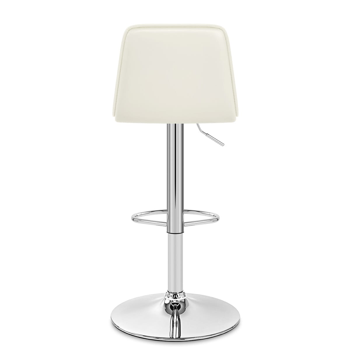 Taburete Polipiel Cromo - Pulse Crema