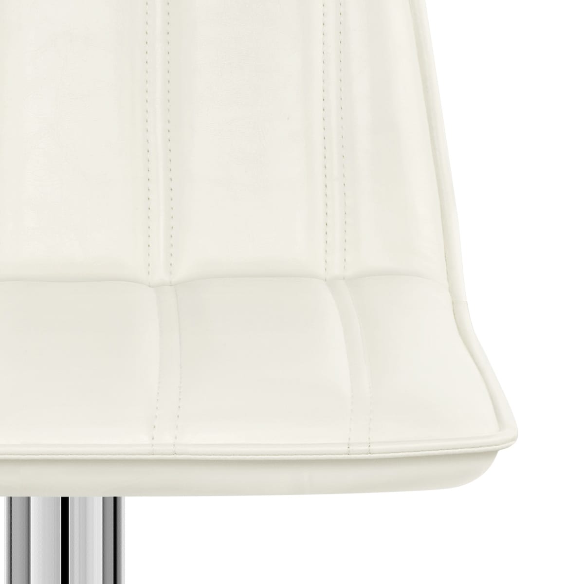Taburete Polipiel Cromo - Pulse Crema