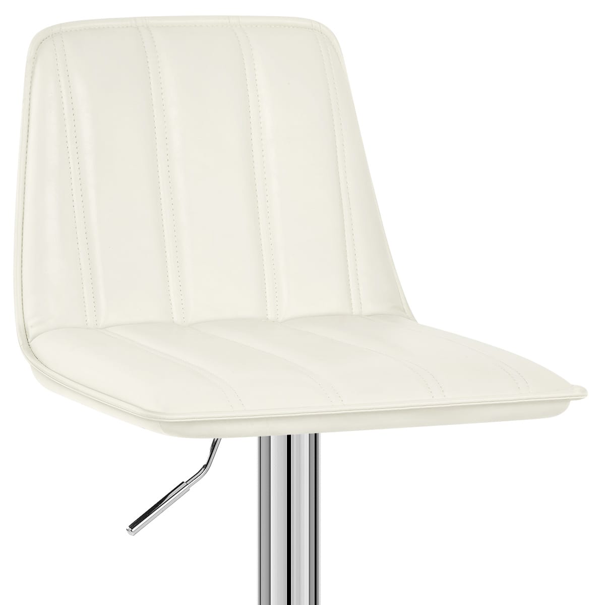 Taburete Polipiel Cromo - Pulse Crema